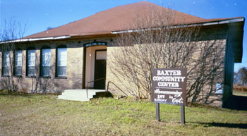 The Baxter Community Center as it stands today. With a history stretching back a century, the building continues to serve a useful purpose today.